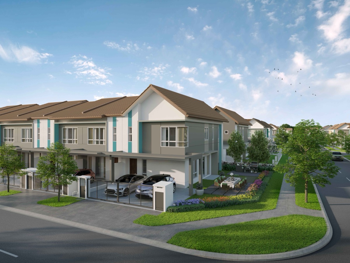 Type A1 corner facade — 2-storey terrace home