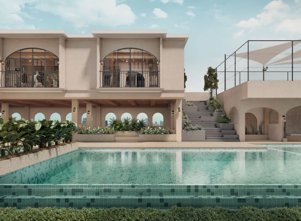 50m lap pool and double-storey gym pavilion